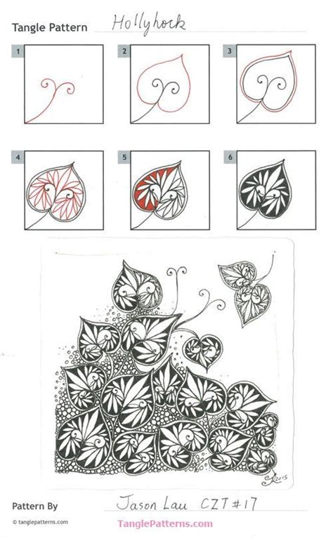 free printable tangle flower patterns.